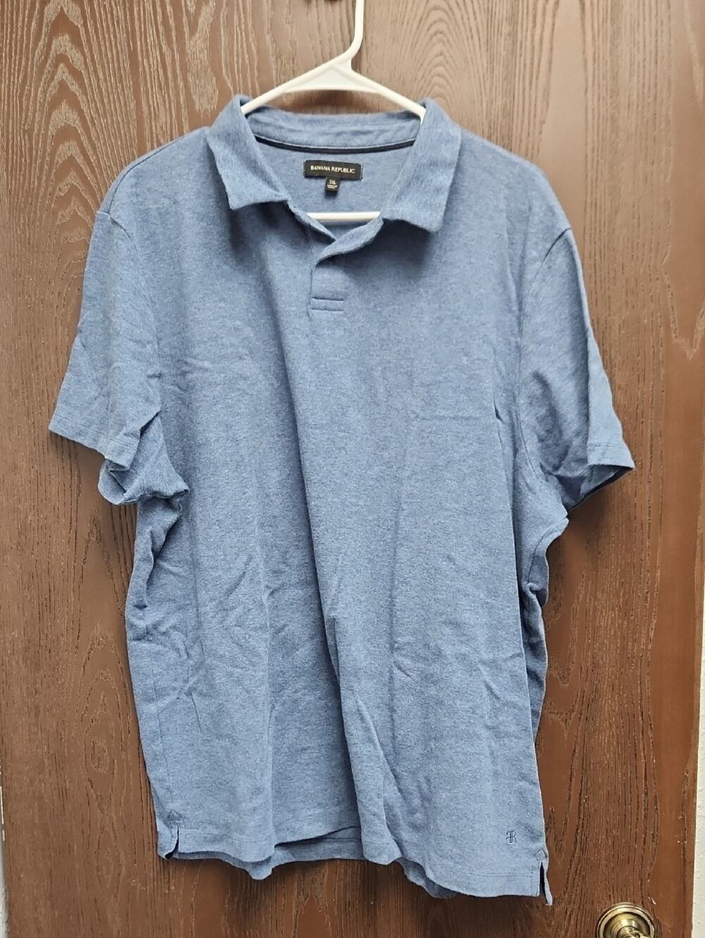 Banana Republic Heathered Light Blue Men’s Polo